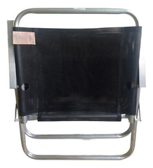 Silla De Playa Extra Ancha De Aluminio Para Balcón, Color Negro