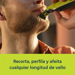 Afeitadora Philips Qp2724/10 Oneblade Recorta Modela Y Afeita Carga Usb Negro