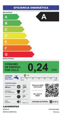 Lavarropas Automático Samsung Inverter Hasta 7kg Color Inox Ww70aa46bx