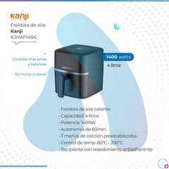 Freidora De Aire 4 Litros Digital Kanjihome Kjhaf1404 Negro
