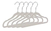Perchas X 5 Slim Terciopelo Gris Antideslizante Delgadas