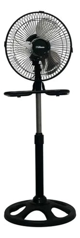 Ventilador De Pie Pared Turbo 3 En 1 Liliana Vp10m 60w 25.4 Cm Negro 3