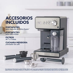 Cafetera Espresso Automatica Oster 6604s Primalatte 15 Bar Plateado