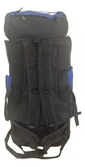 Mochila Para Camping Trekking Outdoor Azul Oscuro 90lts Cts Diseño De La Tela Liso