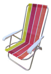 Reposera Plegable Botafogo 4 Posiciones Aluminio Rojo Cts Rojo