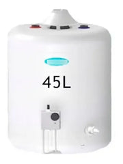 Termotanque A Gas Escorial 45lts Multigas Conexión Superior Blanco