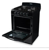 Cocina Florencia Recta 5517f A Gas Con Puerta Con Visor Color Negro