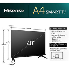 Smart Tv Hisense Pantalla 40 Pulgadas 40a42k Full Hd