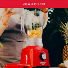 Licuadora Powermix Plus 2 Litros Roja Color Rojo Moulinex