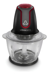 Picadora De Alimentos Ultracomb Pc6800 600w Bowl De Vidrio Negro