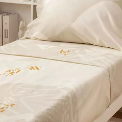 Juego De Sábanas Casablanca Oro 2 1/2 Plazas 100%algodón Cts Ayse Estampado