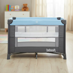 Practicuna Corralito Plegable Transportable Bebesit 2105-ad Celeste Lisa