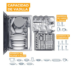 Lavavajillas Atma Llj05n De 5 Cubiertos Sobremesada Negro