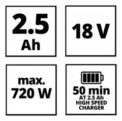 Kit Starter Einhell Cargador + Batería Litio 18v 2.5ah Cts