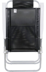 Reposera 4 Posiciones Bel Aluminio Poliéster Pvc Negro Css Negro