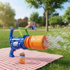 Pistola Lanza Burbujas Zuru Bunch O Bubble Tambor Giratorio Azul