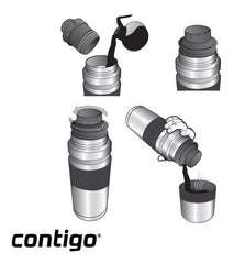 Termo Contigo Black 1100ml Acero Inx Bebidas Calientes Frias Negro