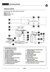 Cafetera Eléctrica Digital Semiautomática Yelmo Ce5125 20 Bares Negro Café En Granos Y Café Molido 20 Bares