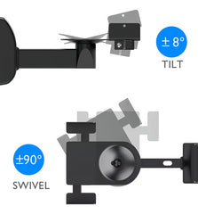 Soporte De Pared Movil Para Parlantes Altavoces Onebox Acero Color Negro