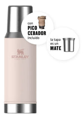 Termo Stanley Original Mate System Classic De 800ml Rosa Claro