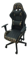 Silla Oficina Gamer Xbox Playstation Color Negro Camuflado Negro Cuero Sintético