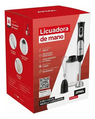 Mixer Licuadora De Mano Atma Lmat21122in Vaso 500ml Batidor Negro