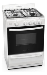 Cocina A Gas Ormay 4 Hornallas 91l Inox Blanca Color Blanco