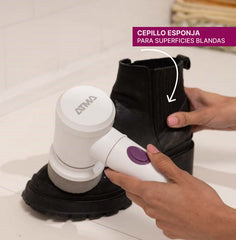 Cepillo Eléctrico Limpia Prendas Y Zapatillas 5 En 1 Atma Lz1223pi Recargable Por Usb Blanco