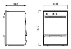 Horno A Gas Longvie H14600xf Con Cajón Parrilla De Empotrar Color Plateado Acero Inoxidable
