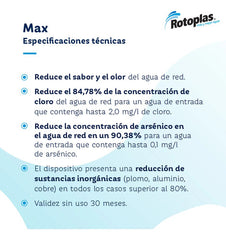 Purificador De Agua Rotoplas Max Sobre Mesada Blanco Blanco