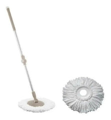 Balde Mopa Centrifugo 360 Escurridor Trapeador Acero Inox Beige
