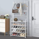 Perchero Multifunción Para Zapatos Sombreros 168cm Blanco Blanco