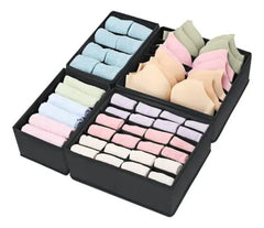 Organizadores De Cajones Vivendi Ropa Interior Set Por 4 Negro