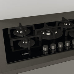 Anafe De Empotrar A Gas Vitrocerámico Whirlpool Goa-7523 Negro