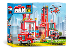 Bloques Para Armar 976pz Max City Estación De Bomberos -zuru 976