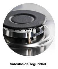 Cocina A Gas Longvie 12231x 56cm Inox Cajón Parrilla Color Acero Inoxidable