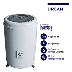 Lavarropas Semiautomático Drean Lrdr56sb0 De 5 Kg Blanco