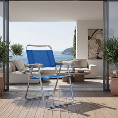 Reposera Plegable Descansar 10006 Azul Aluminio 1 Posición