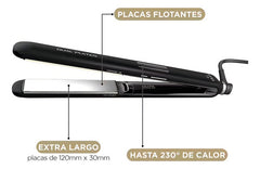 Gama Plancha X-wide Digital Dual Plates 4d Color Negro