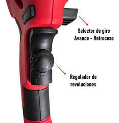 Taladro Percutor Eléctrico 500w 13mm Con Maletín Y Juego De Mechas Daihatsu Ti500k Control De Velocidad Variable Y Funciones De Reversa Y Percutor