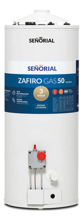 Termotanque Multigas Señorial Zafiro Tszp-50 50 Litros Color Blanco