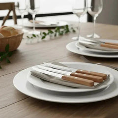 Set De Cuchillos Tramontina Dynamic Mango Madera X 12 Madera