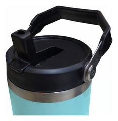 Vaso Termico Acero Inox Frio Calor Manija 900ml Tm Celeste C 972-784-0022 Liso