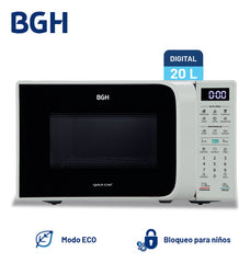 Microondas Bgh 20l Digital Eco B120db20