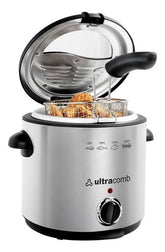 Freidora Eléctrica Ultracomb Fr-8301 De 1.5l Plata Tio Musa Plata