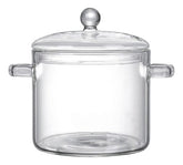 Olla De Vidrio Transparente Con Tapa Coccion 3l Tm 12122 Blanco