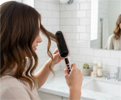 Planchita De Pelo Ga.ma Waver Y Brush Keration Led T220c Cts Rosa