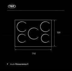 Anafe Eléctrico - Tst Vitro V Color Negro - 5 Hornallas