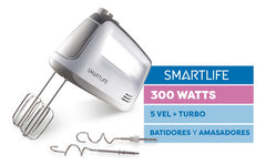 Batidora De Mano Smartlife 300 Watts Sl-hm1035pn Color Blanco Frecuencia 50 Hz X 60 Hz