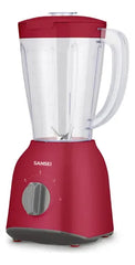 Licuadora De Vaso Sansei 1.5l 500w 2 Velocidades Rojo